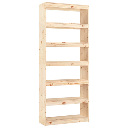 vidaXL Bücherregal/Raumteiler 80x30x199,5 cm Massivholz Kiefer