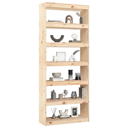 vidaXL Bücherregal/Raumteiler 80x30x199,5 cm Massivholz Kiefer
