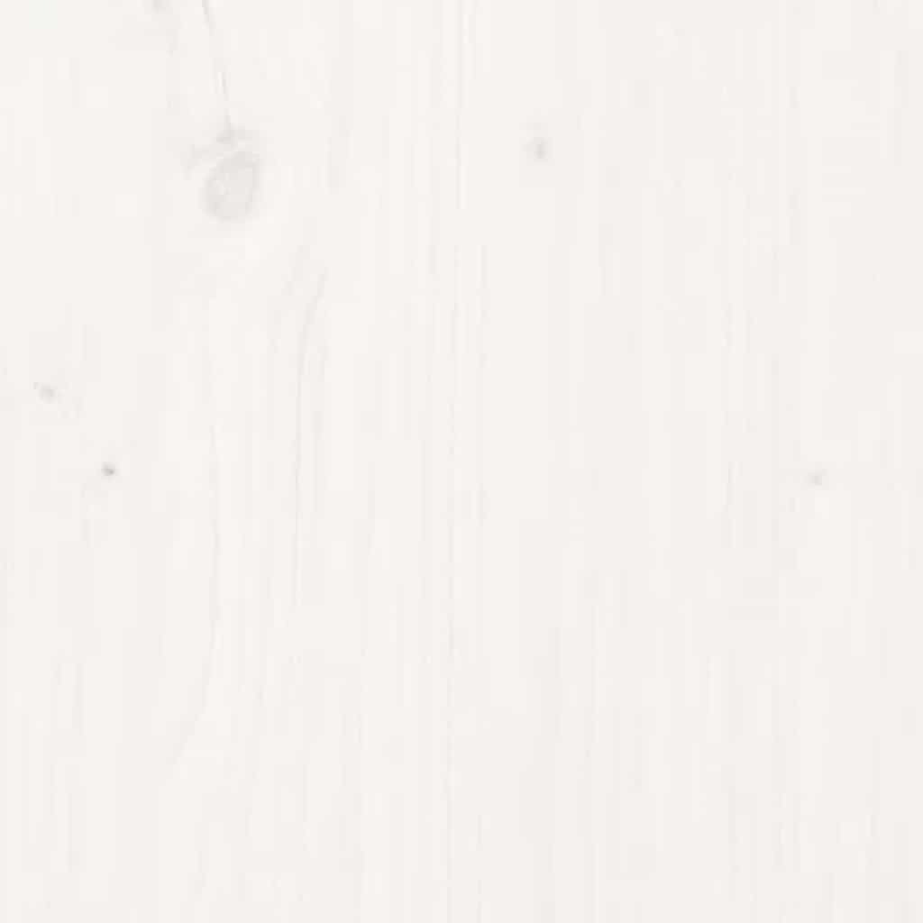 Bücherregal/Raumteiler Weiß 80x30x199,5 cm Massivholz Kiefer