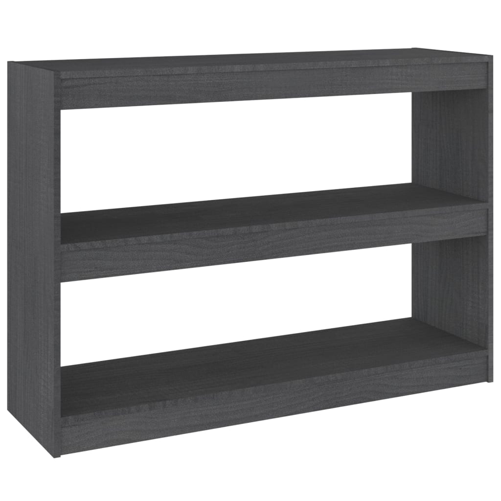 vidaXL Étagère/séparateur de pièce Gris 100x30x71,5 cm Bois de pin massif