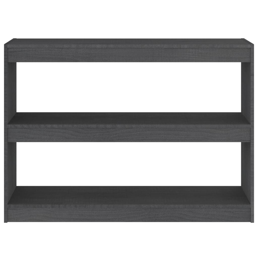 vidaXL Étagère/séparateur de pièce Gris 100x30x71,5 cm Bois de pin massif