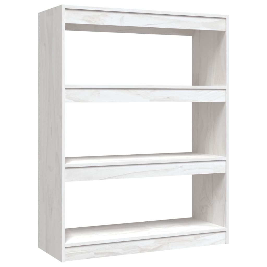 vidaXL Bibliothèque/Séparateur de pièce Blanc 100x30x103 cm Pin Massif