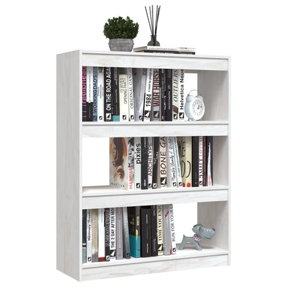 vidaXL Bibliothèque/Séparateur de pièce Blanc 100x30x103 cm Pin Massif