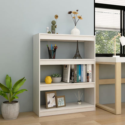 vidaXL Bibliothèque/Séparateur de pièce Blanc 100x30x103 cm Pin Massif