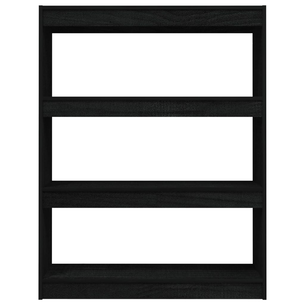 vidaXL Étagère/Séparateur de pièce noir 100x30x103 cm pin massif