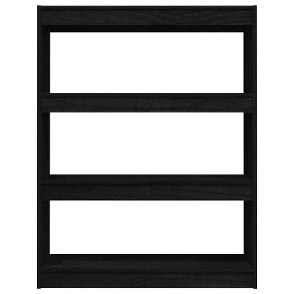 vidaXL Étagère/Séparateur de pièce noir 100x30x103 cm pin massif