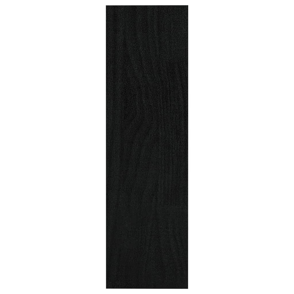 vidaXL Étagère/Séparateur de pièce noir 100x30x103 cm pin massif