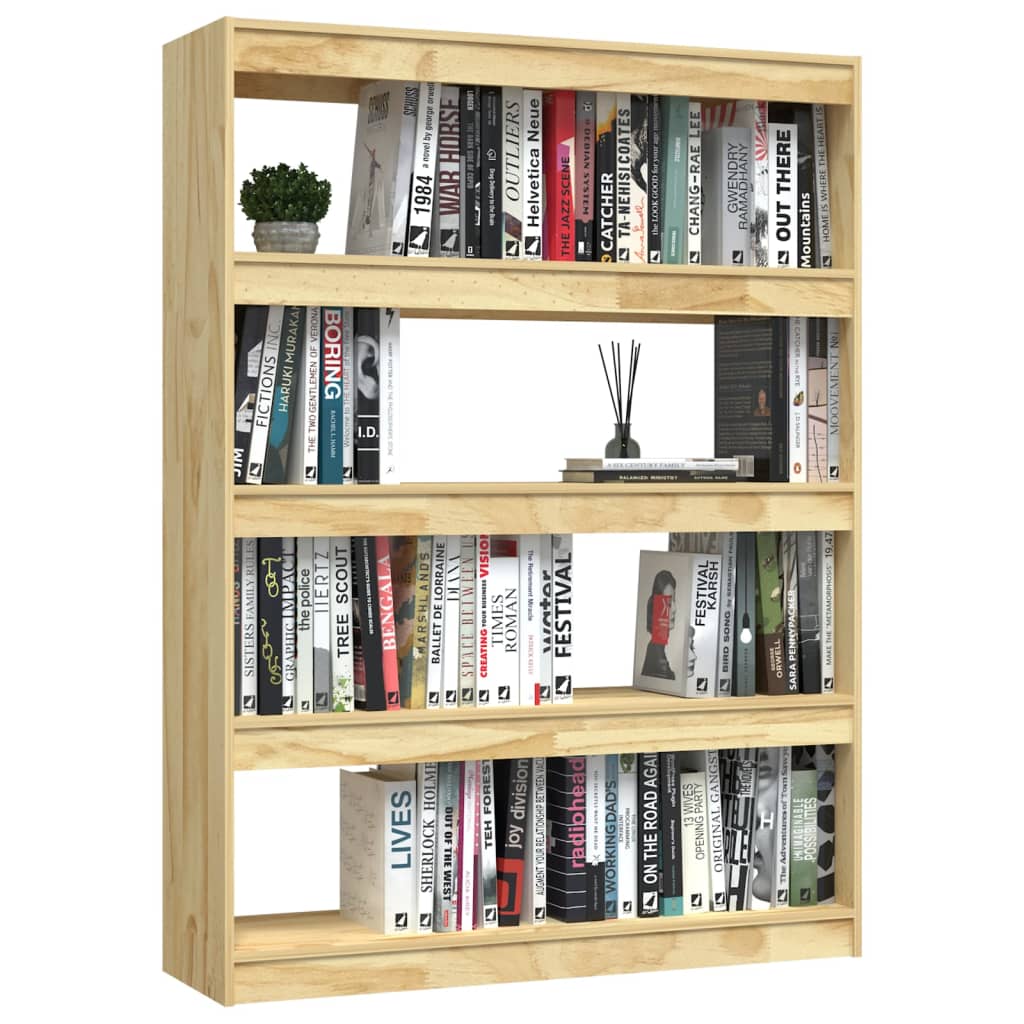 vidaXL Bücherregal/Raumteiler 100x30x135,5 cm Kiefer Massivholz