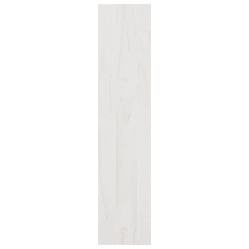 vidaXL Bücherregal/Raumteiler Weiß 100x30x135,5 cm Kiefer Massivholz