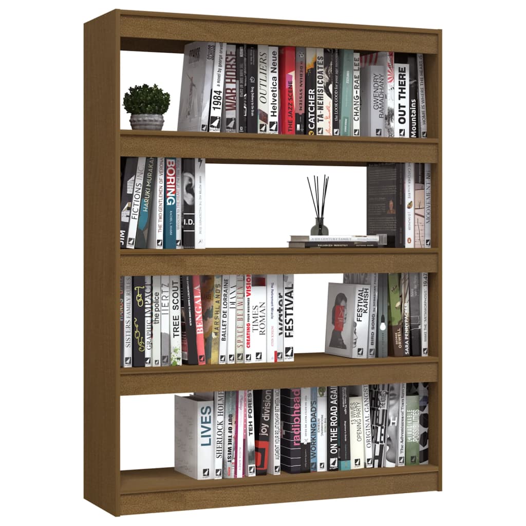 vidaXL Bücherregal/Raumteiler 100x30x135,5 cm Massivholz Kiefer