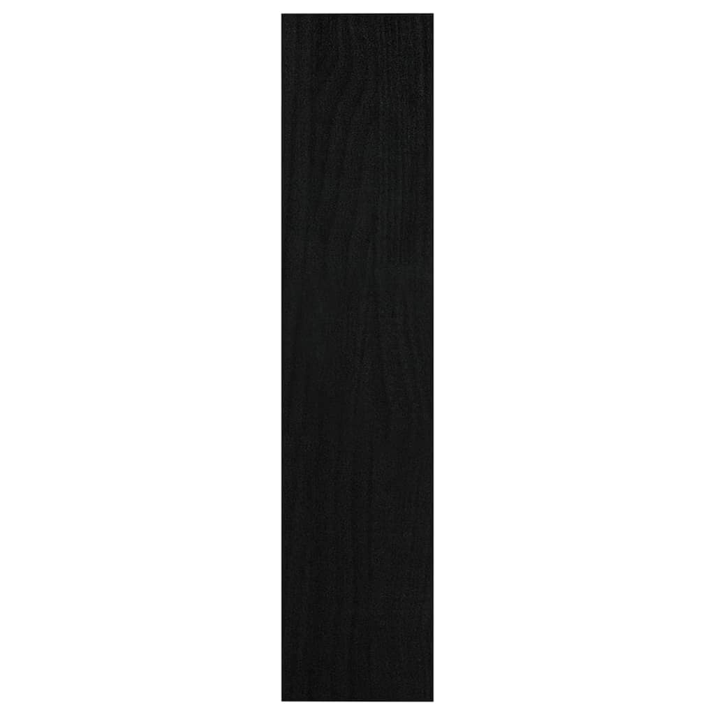 vidaXL Bibliothèque/Séparateur de pièce Noir 100x30x135,5 cm Bois de pin massif