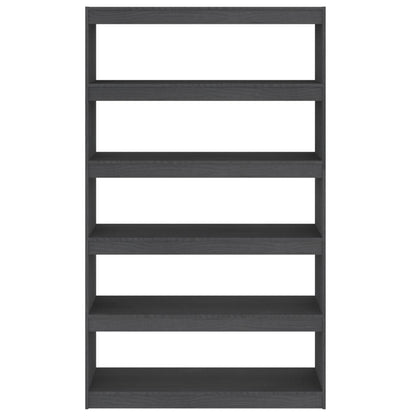 vidaXL Bücherregal/Raumteiler Grau 100x30x167,5 cm Massivholz Kiefer
