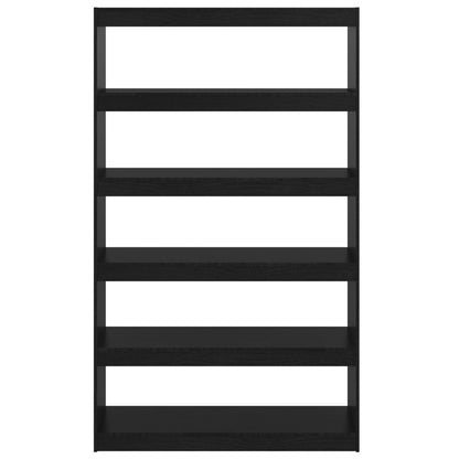 vidaXL Bücherregal/Raumteiler Schwarz 100x30x167,5cm Massivholz Kiefer