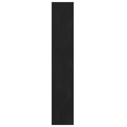 vidaXL Bücherregal/Raumteiler Schwarz 100x30x167,5cm Massivholz Kiefer