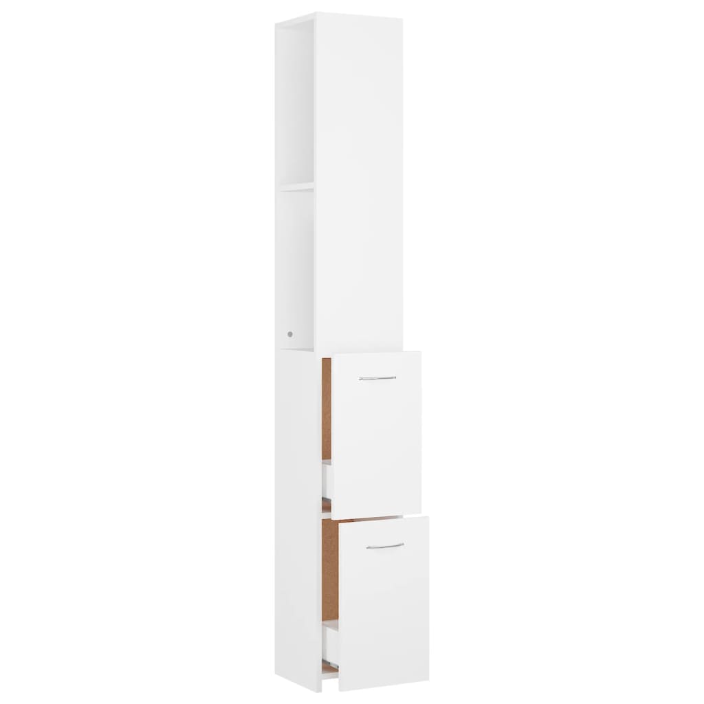 vidaXL Badschrank Weiß 25x26,5x170 cm Holzwerkstoff