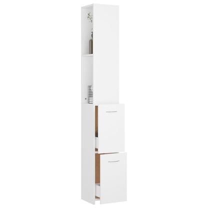 vidaXL Badschrank Weiß 25x26,5x170 cm Holzwerkstoff