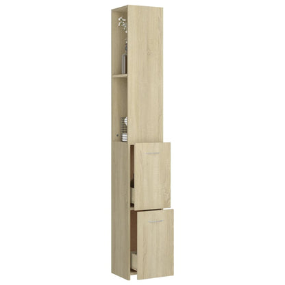 vidaXL Badschrank Sonoma-Eiche 25x26,5x170 cm Holzwerkstoff