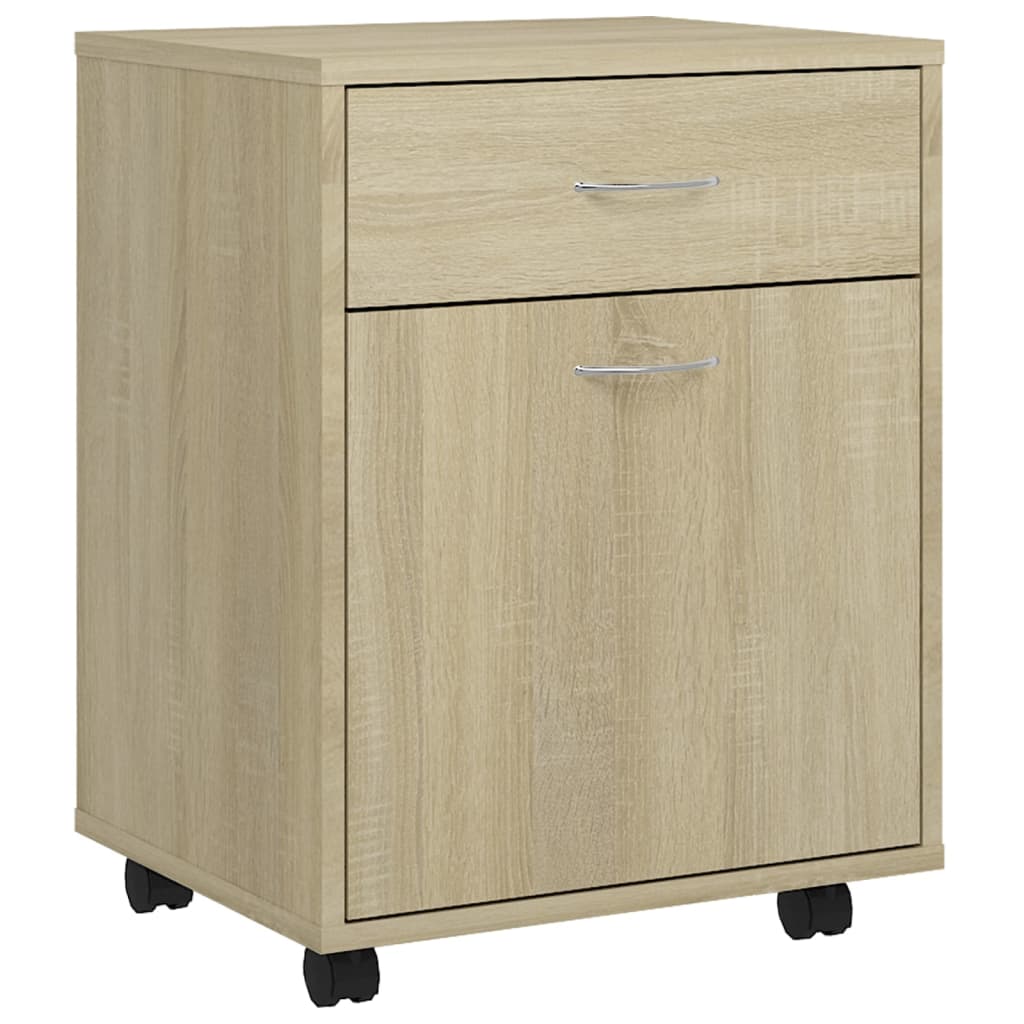 vidaXL Caisson à roulettes chêne Sonoma 45x38x54 cm aggloméré