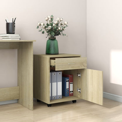 vidaXL Caisson à roulettes chêne Sonoma 45x38x54 cm aggloméré
