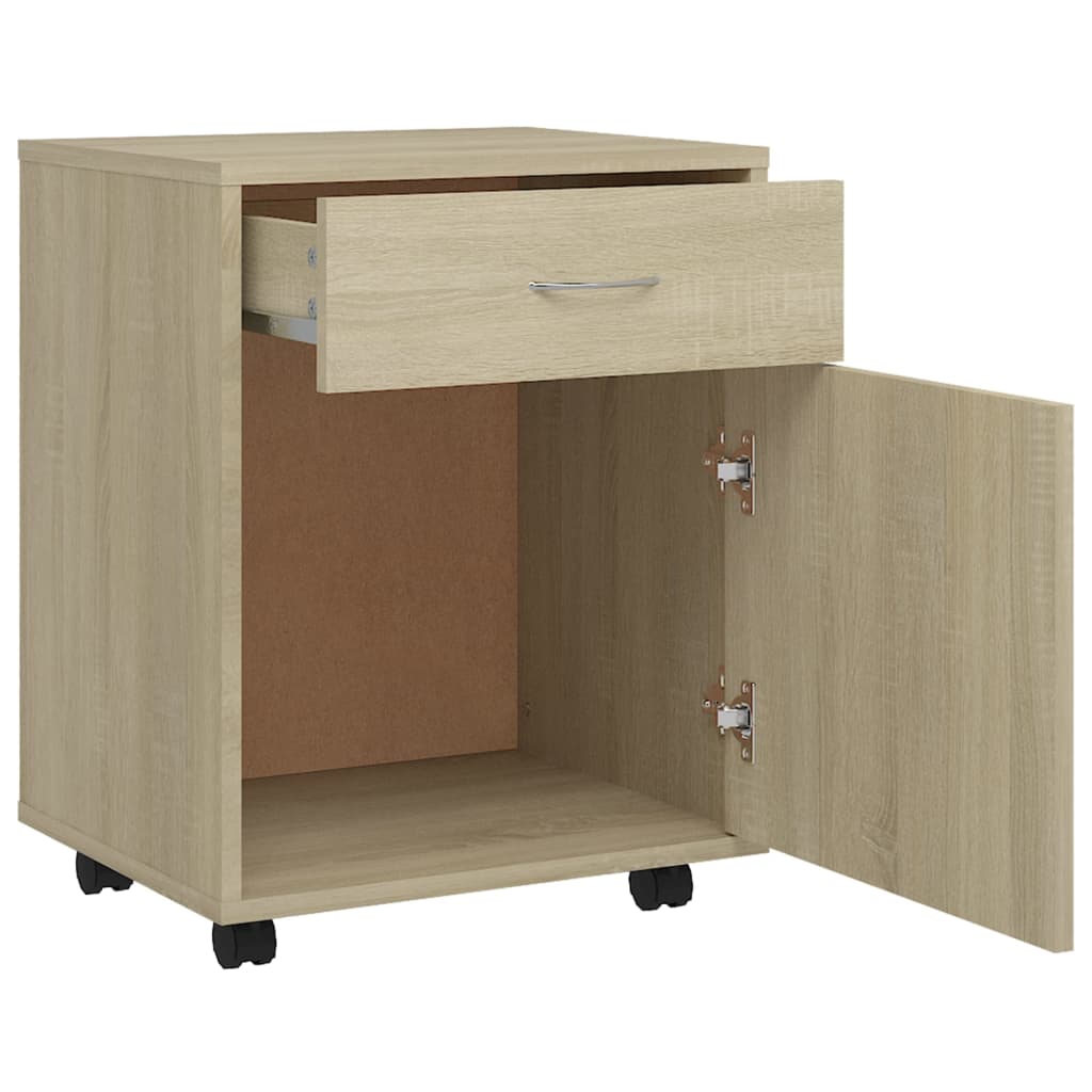 vidaXL Caisson à roulettes chêne Sonoma 45x38x54 cm aggloméré