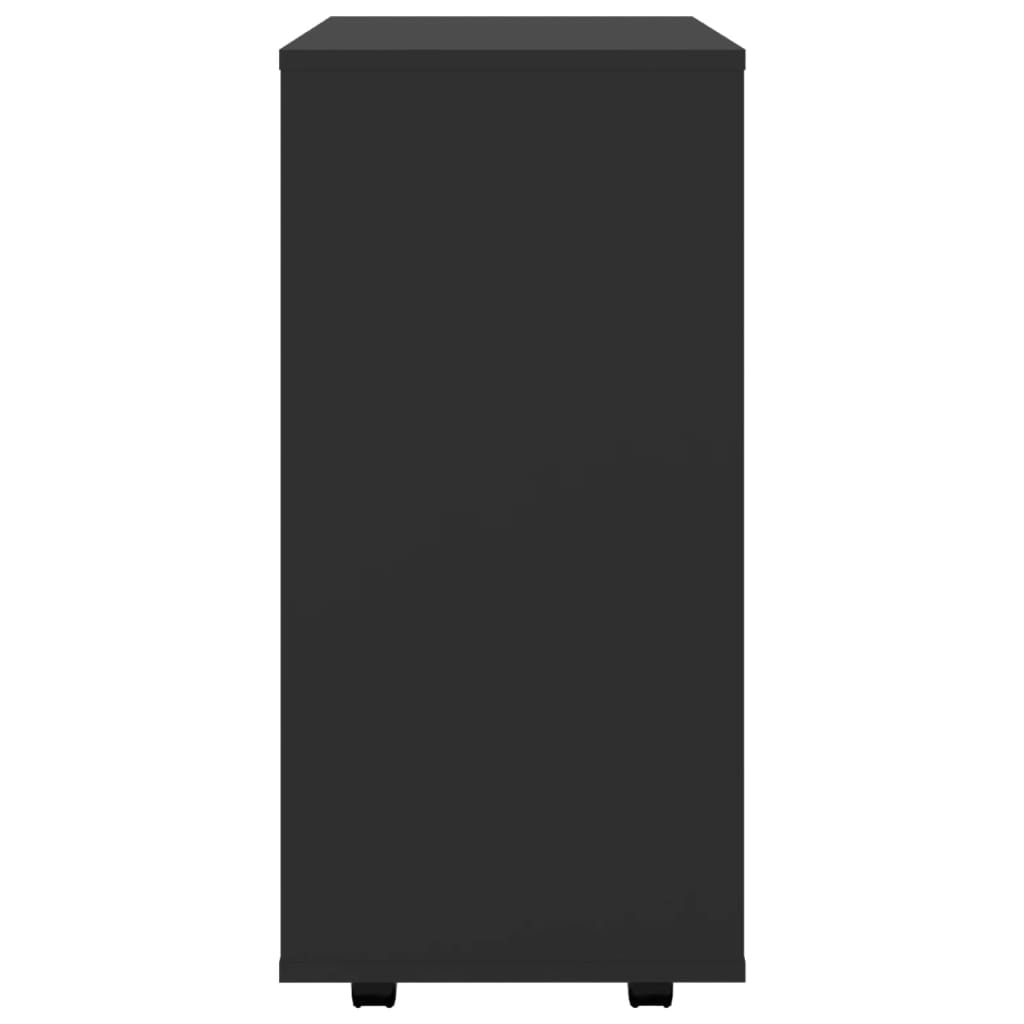 vidaXL Rollschrank Schwarz 60x35x75 cm Holzwerkstoff
