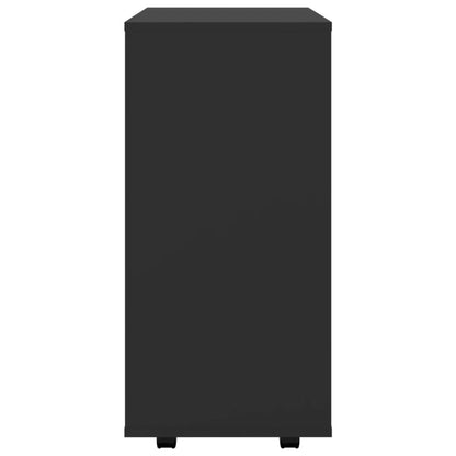 vidaXL Rollschrank Schwarz 60x35x75 cm Holzwerkstoff