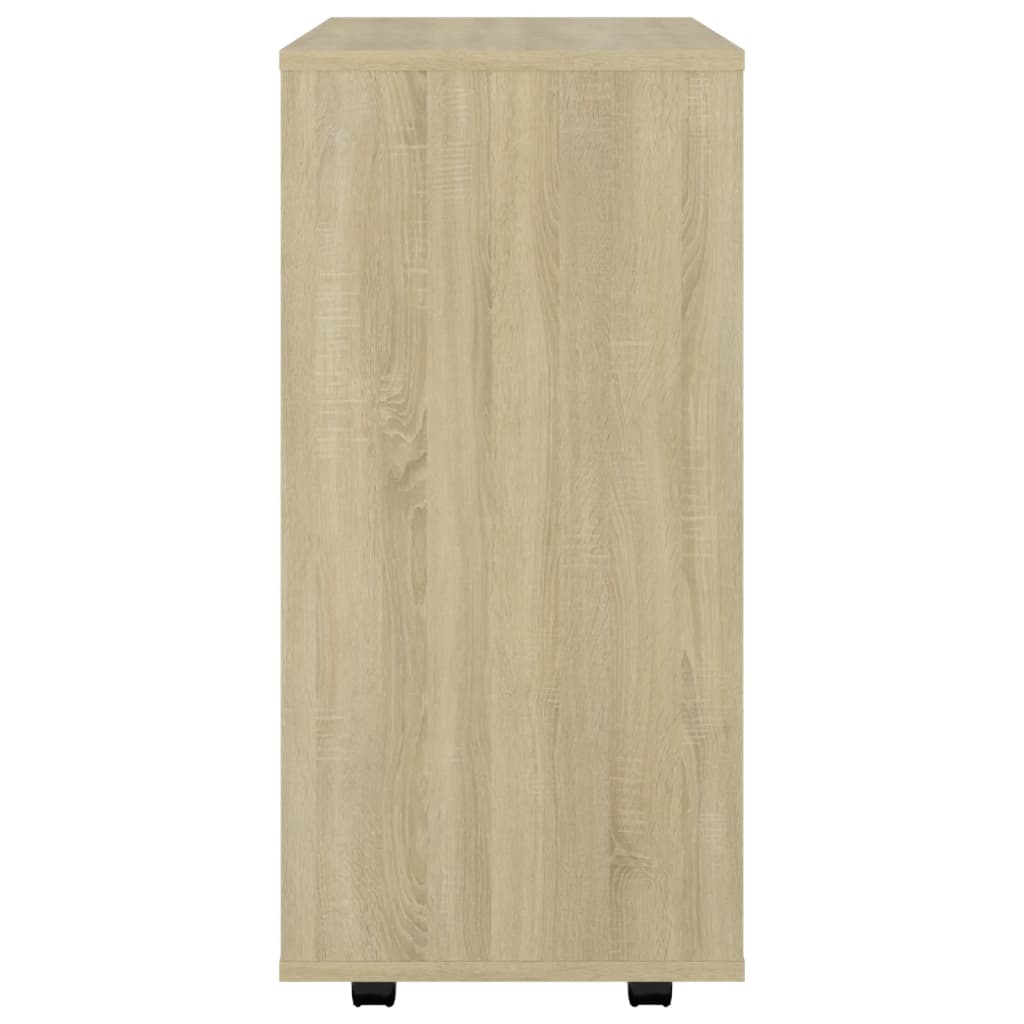 vidaXL Rollschrank Sonoma-Eiche 60x35x75 cm Holzwerkstoff
