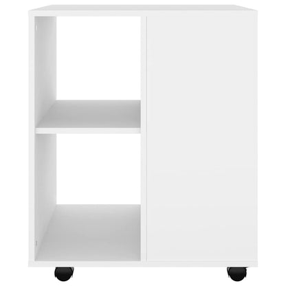 vidaXL Meuble à roulettes blanc 60x53x72 cm en bois d'ingénierie