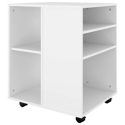 vidaXL Meuble à roulettes blanc 60x53x72 cm en bois d'ingénierie