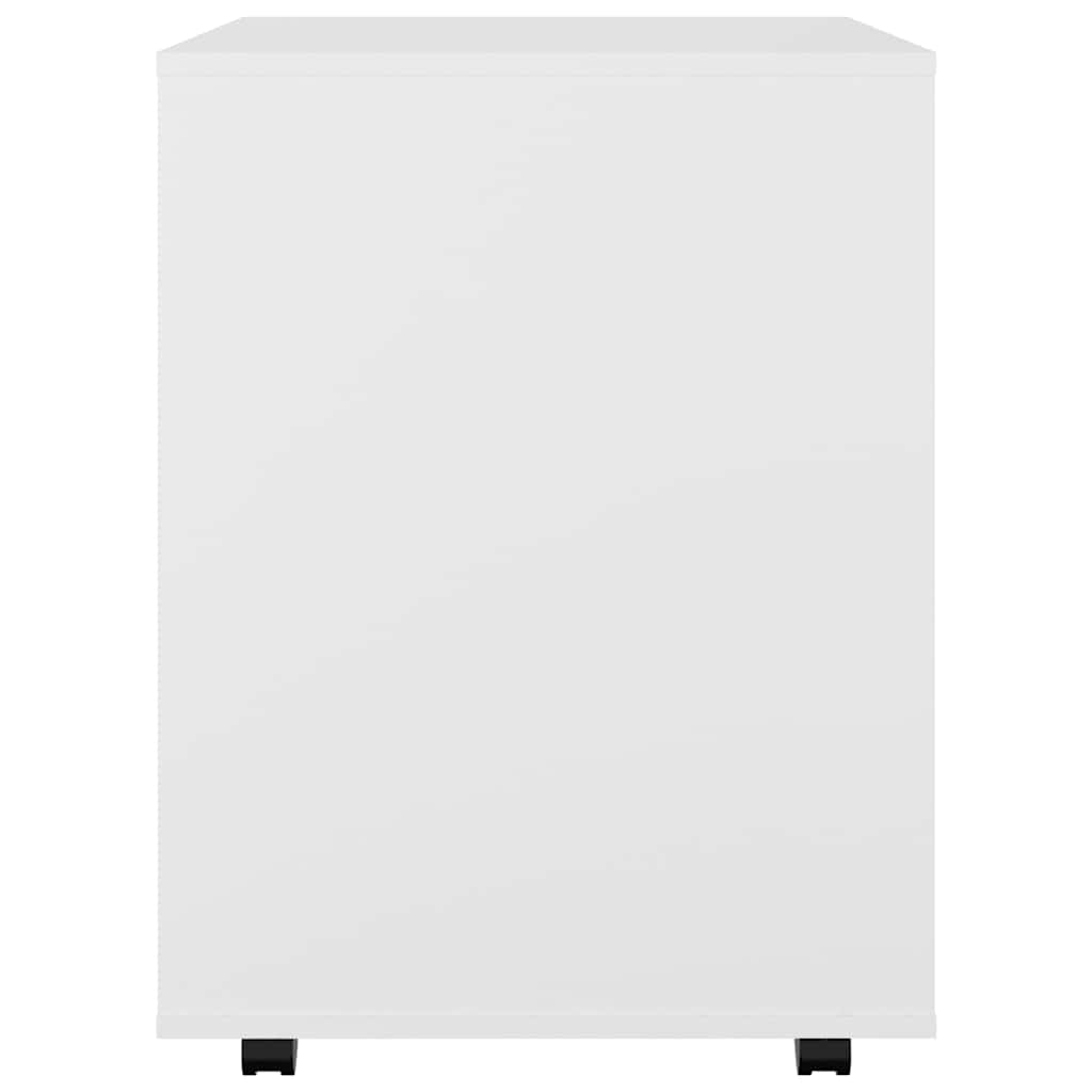 vidaXL Meuble à roulettes blanc 60x53x72 cm en bois d'ingénierie