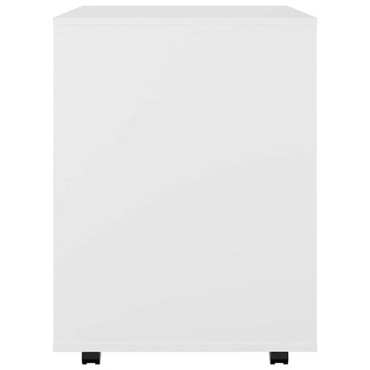 vidaXL Meuble à roulettes blanc 60x53x72 cm en bois d'ingénierie