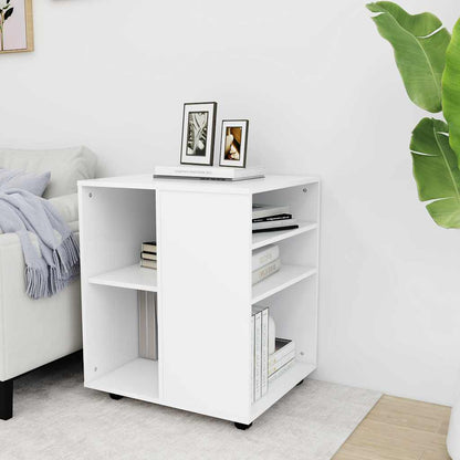 vidaXL Meuble à roulettes blanc 60x53x72 cm en bois d'ingénierie