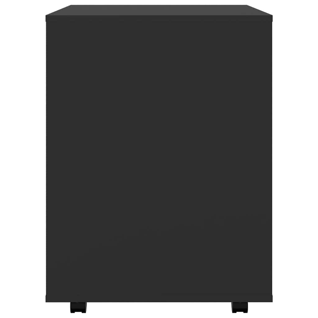 vidaXL Rollschrank Schwarz 60x53x72 cm Holzwerkstoff