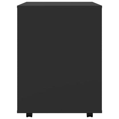 vidaXL Rollschrank Schwarz 60x53x72 cm Holzwerkstoff