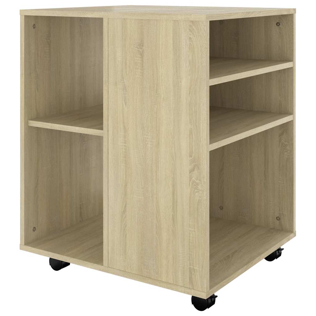 vidaXL Meuble de rangement à roulettes chêne Sonoma 60x53x72 cm Bois d'ingénierie