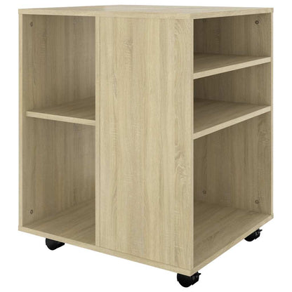 vidaXL Meuble de rangement à roulettes chêne Sonoma 60x53x72 cm Bois d'ingénierie