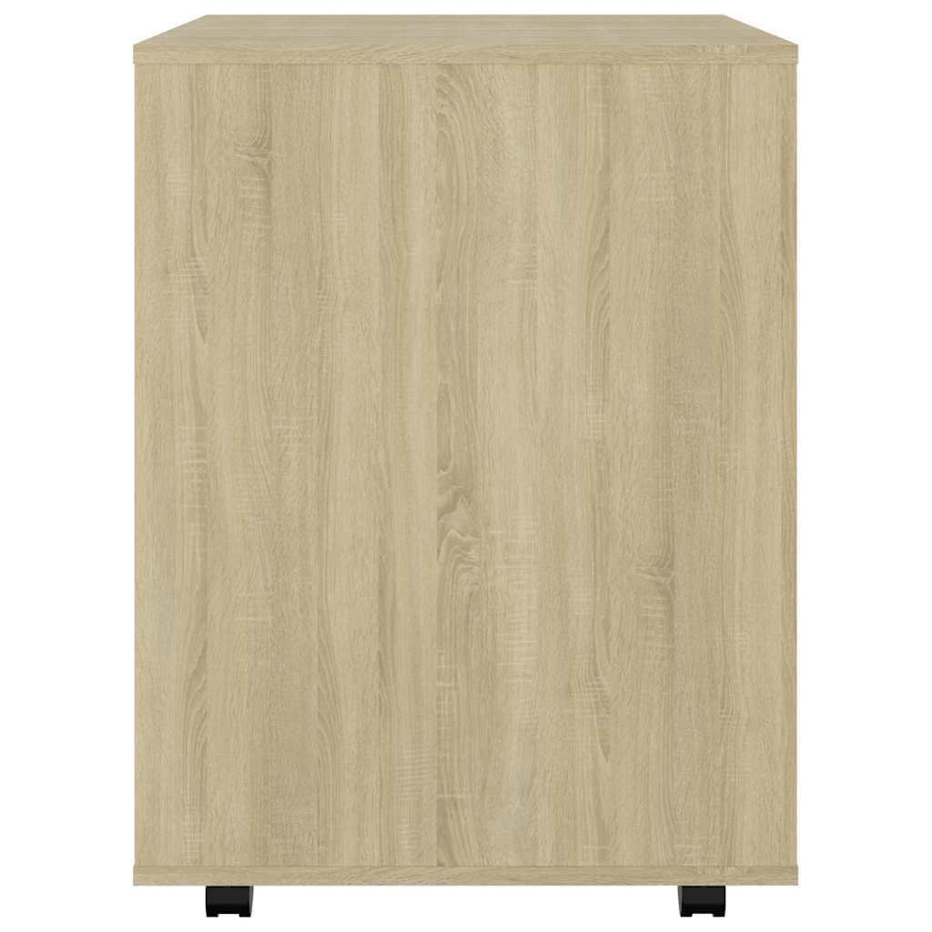 vidaXL Meuble de rangement à roulettes chêne Sonoma 60x53x72 cm Bois d'ingénierie