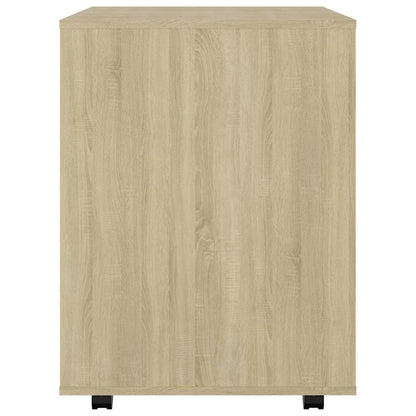 vidaXL Meuble de rangement à roulettes chêne Sonoma 60x53x72 cm Bois d'ingénierie