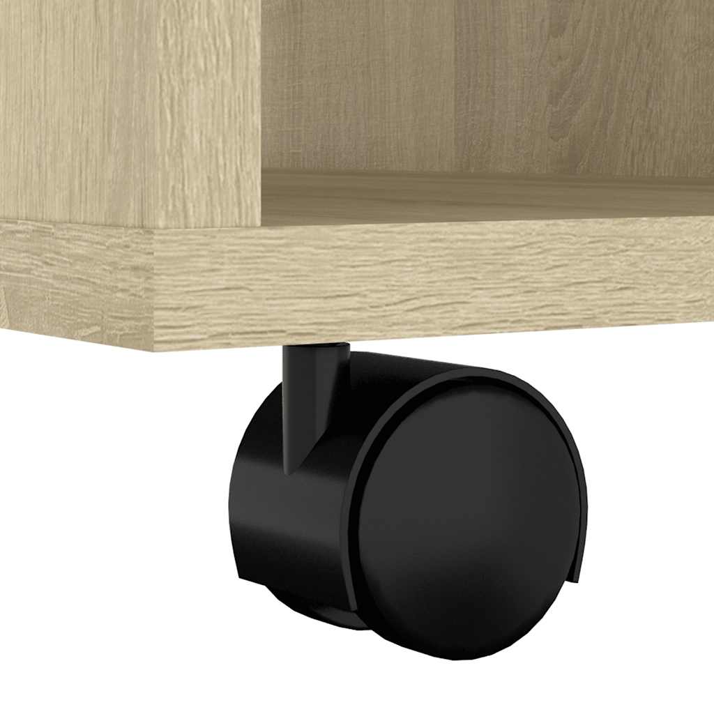 vidaXL Meuble de rangement à roulettes chêne Sonoma 60x53x72 cm Bois d'ingénierie