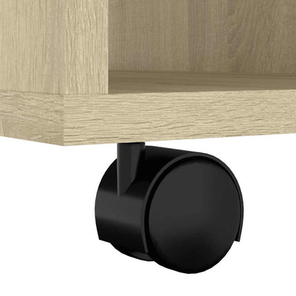 vidaXL Meuble de rangement à roulettes chêne Sonoma 60x53x72 cm Bois d'ingénierie