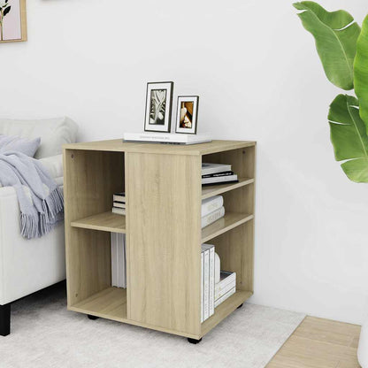 vidaXL Meuble de rangement à roulettes chêne Sonoma 60x53x72 cm Bois d'ingénierie