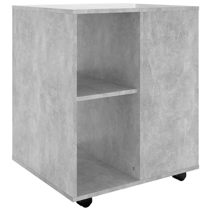 vidaXL Meuble roulant gris béton 60x53x72 cm Bois d'ingénierie