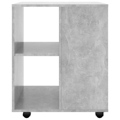 vidaXL Meuble roulant gris béton 60x53x72 cm Bois d'ingénierie