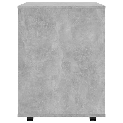 vidaXL Meuble roulant gris béton 60x53x72 cm Bois d'ingénierie