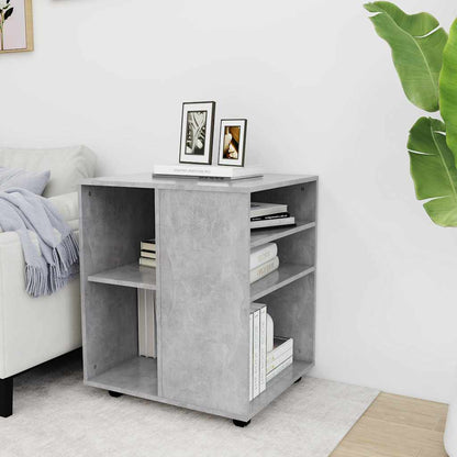 vidaXL Meuble roulant gris béton 60x53x72 cm Bois d'ingénierie