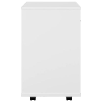 vidaXL Meuble de Rangement à roulettes Blanc 46x36x59 cm Bois d'ingénierie