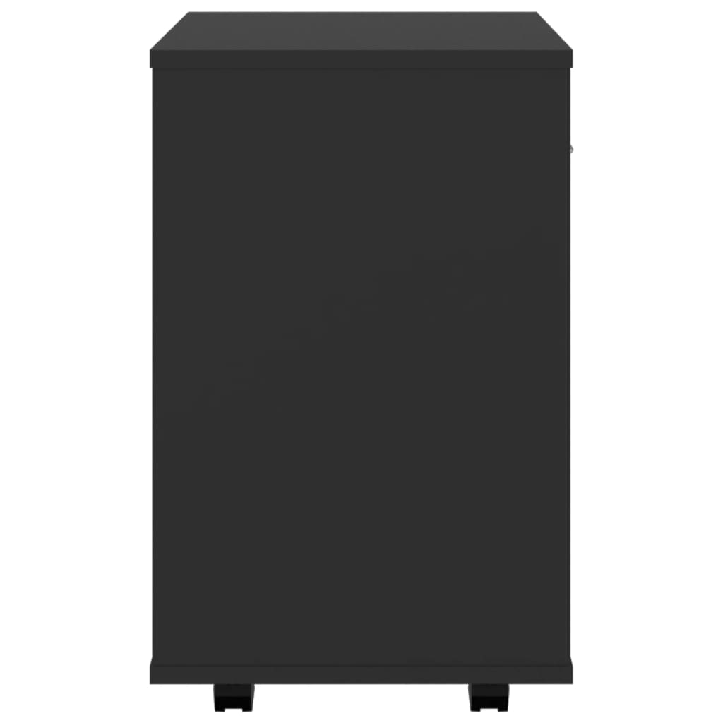 vidaXL Rollschrank Schwarz 46x36x59 cm Holzwerkstoff