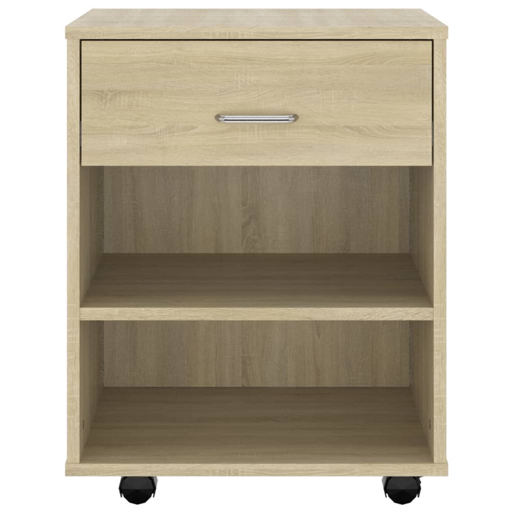 vidaXL Rollschrank Sonoma-Eiche 46x36x59 cm Holzwerkstoff