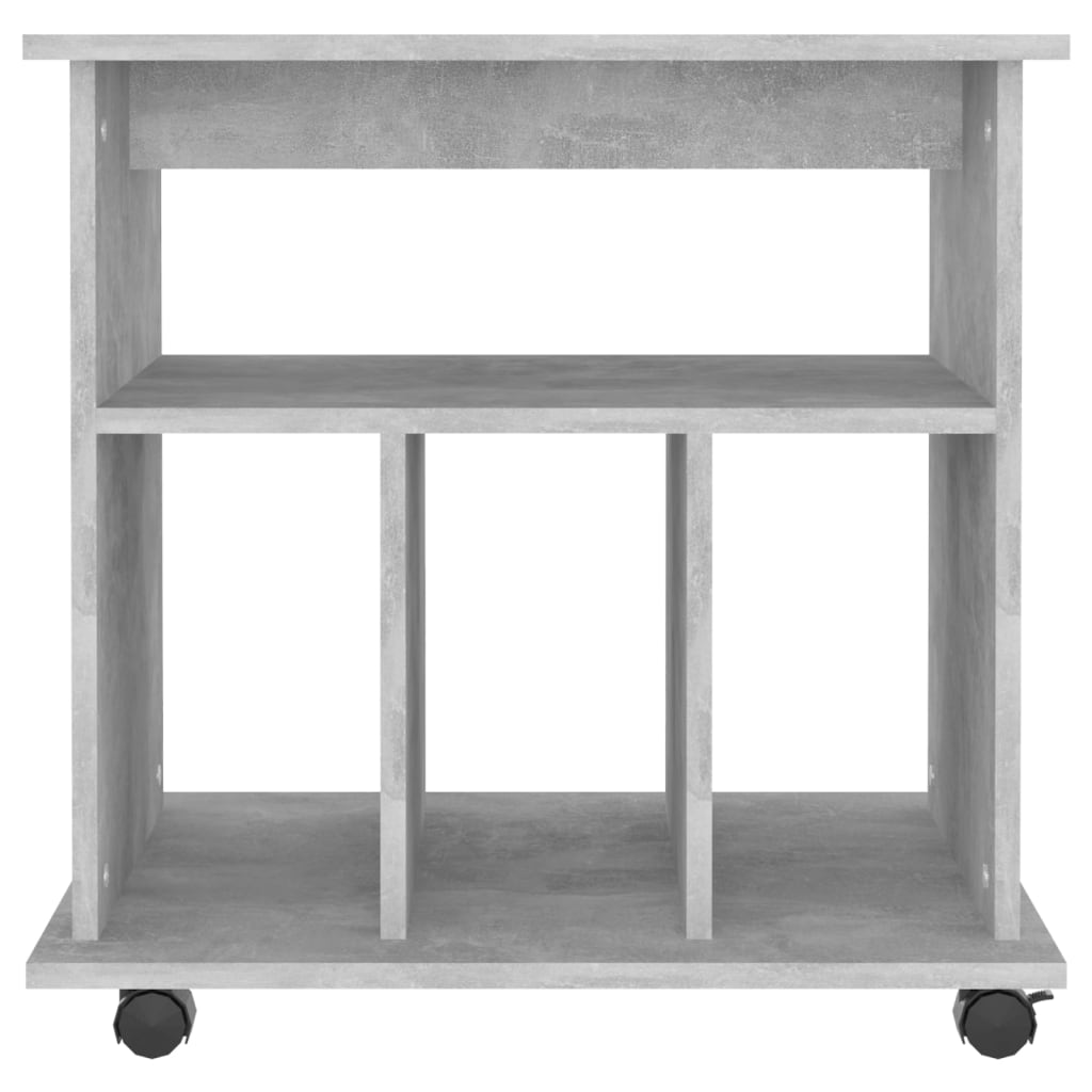 vidaXL Rollschrank Betongrau 60x45x60 cm Holzwerkstoff