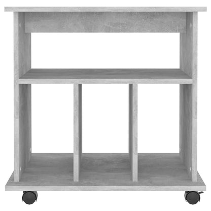 vidaXL Rollschrank Betongrau 60x45x60 cm Holzwerkstoff